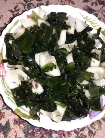 Салат из вакаме с огурцом – пошаговый рецепт