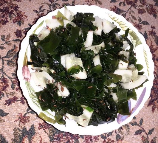 Салат из вакаме с огурцом – пошаговый рецепт