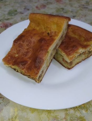 Заливной пирог «Печеночный» – пошаговый рецепт