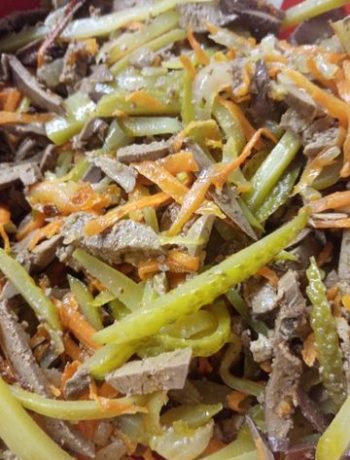 Нежный салат с печенкой – пошаговый рецепт