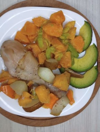 Курица с овощами и фруктами – пошаговый рецепт