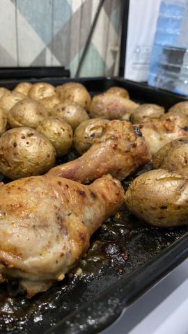 Картофель бейби и голень в духовке – пошаговый рецепт