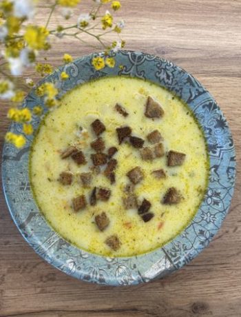 Суп сырный с сухариками – пошаговый рецепт