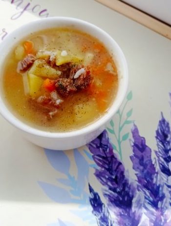Рисовый суп с говядиной и зеленым луком – пошаговый рецепт