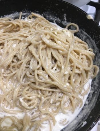 Сливочно-сырные спагетти
