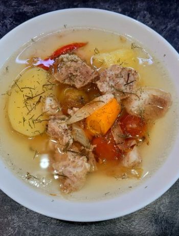 Заправочный суп с маринованными помидорами – пошаговый рецепт