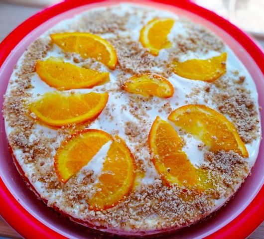 Домашний торт с ореховой прослойкой и апельсином – пошаговый рецепт