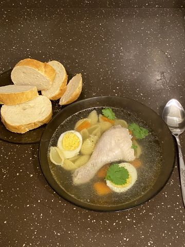 Красивый куриный суп с яйцом – пошаговый рецепт