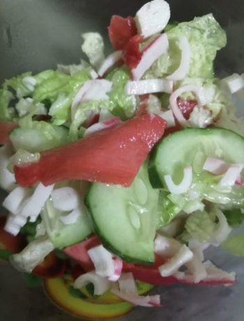 Салат пикантный с маринованным имбирем – пошаговый рецепт