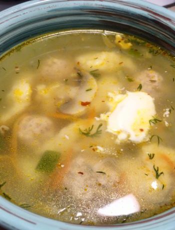 Грибной суп с клецками и фрикадельками – пошаговый рецепт