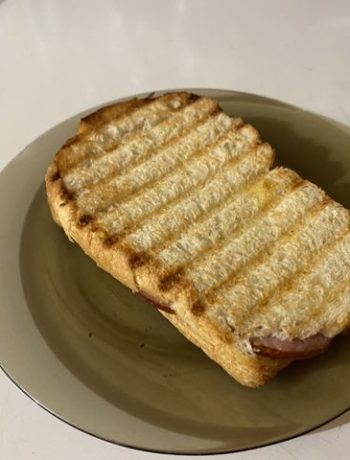 Горячий бутерброд с сыром сулугуни на электрическом гриле – пошаговый рецепт