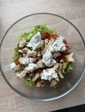 Салат с курицей и фетой – пошаговый рецепт