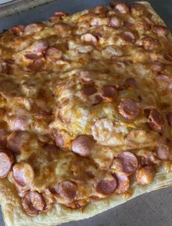 Самый простой и быстрый рецепт приготовления пиццы с запеченной корочкой из майонеза и сыра – пошаговый рецепт