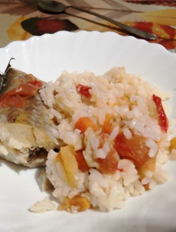 Рис с рыбой и овощами в духовке – пошаговый рецепт