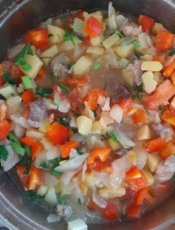 Сытное рагу из овощей и свинины на ужин – пошаговый рецепт