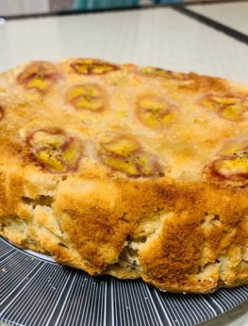 Пирог с яблоками и бананами «Перевернутый» – пошаговый рецепт
