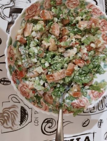 Легкий и свежий салат с чесноком – пошаговый рецепт