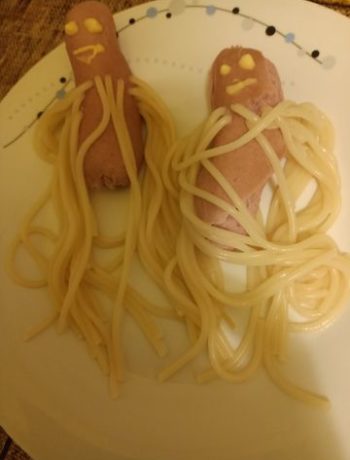 Осьминожки из спагетти