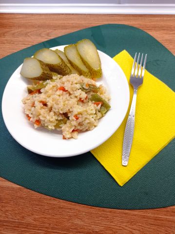 Рис с овощами и стручковой фасолью – пошаговый рецепт