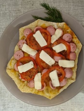 Студенческая пицца на сковороде – пошаговый рецепт