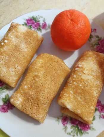 Блины с начинкой из творога и мандарин – пошаговый рецепт