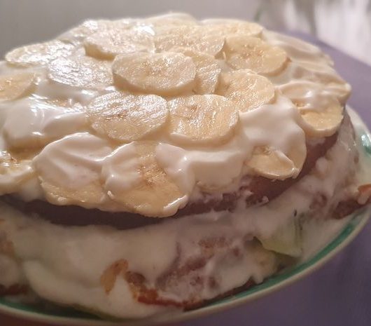 Торт «Манник» с бананом и сметанным кремом – пошаговый рецепт