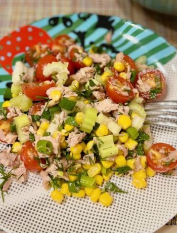 Полезный белковый салат с тунцом – пошаговый рецепт