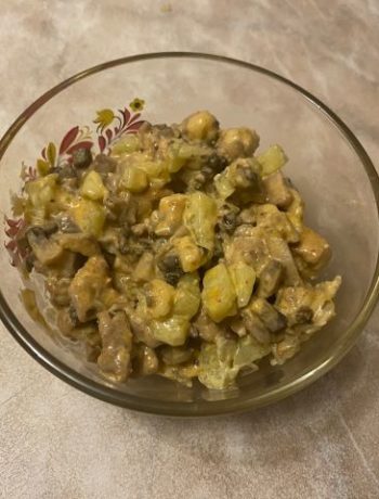 Блюдо «Мирс» из мяса кролика и шампиньонов – пошаговый рецепт