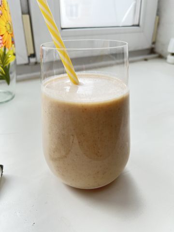 Молочный коктейль банановый с ореховой пастой – пошаговый рецепт