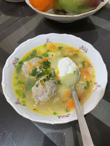 Сытный суп с фрикадельками и рисом на обед – пошаговый рецепт