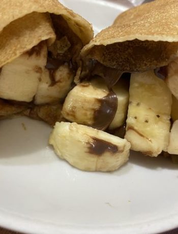 Блинчик с бананом и шоколадом – пошаговый рецепт