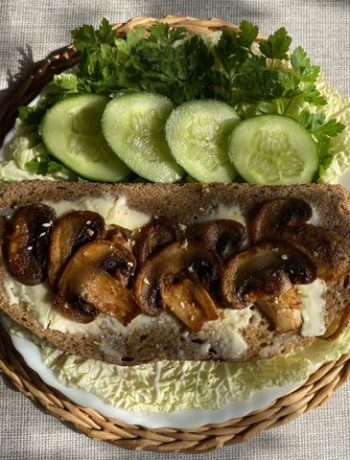 Тост с грибами на ржаном хлебе – пошаговый рецепт