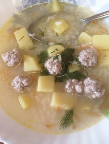 Рисовый суп с фрикадельками «Детская радость» – пошаговый рецепт