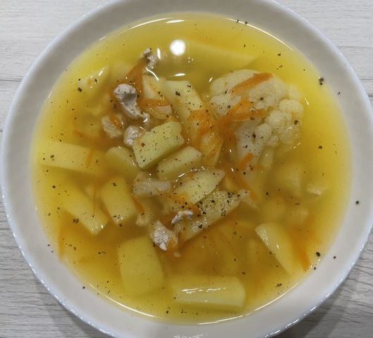 Легкий суп из индейки и цветной капусты – пошаговый рецепт