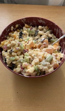 Фруктовый салат с орехами и йогуртом – пошаговый рецепт