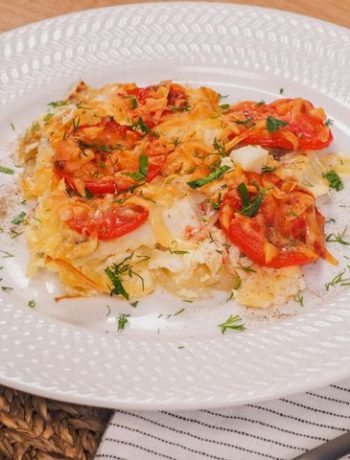 Минтай с помидорами в духовке – пошаговый рецепт