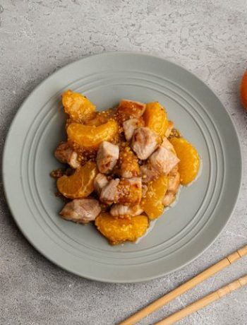 Свинина с мандаринами с медом и горчицей – пошаговый рецепт