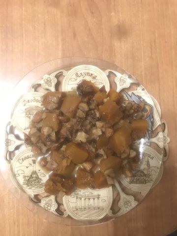 Запечённая тыква с орехами и мёдом – пошаговый рецепт