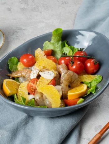 ПП салат с королевскими креветками – пошаговый рецепт
