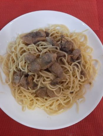 Спагетти с шампиньонами в сливках – пошаговый рецепт