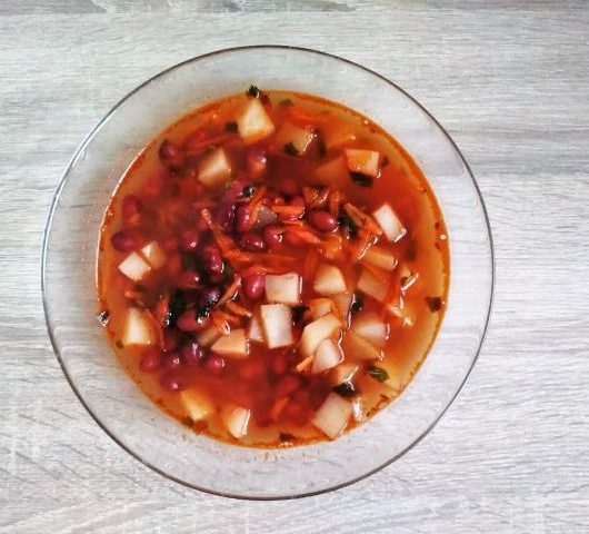 Постный суп с красной фасолью – пошаговый рецепт
