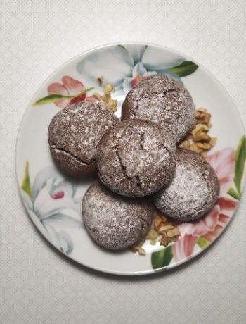 Ароматное ореховое печенье с добавлением какао – пошаговый рецепт