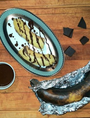 Вкусный десерт из банана и шоколада – пошаговый рецепт