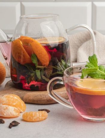Чай из мандарина с мятой и розмарином – пошаговый рецепт