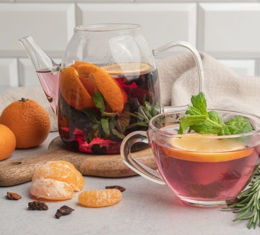 Чай из мандарина с мятой и розмарином – пошаговый рецепт