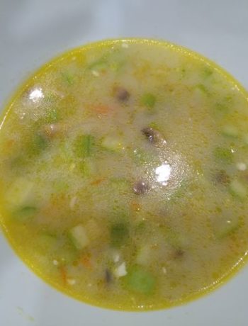 Овощной суп с грибами и сливочным сыром – пошаговый рецепт