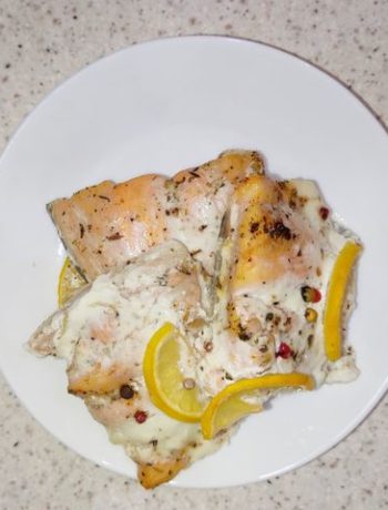 Запеченный лосось с лимоном в сливках – пошаговый рецепт