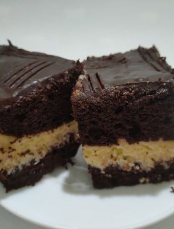 Тающий во рту бисквитный торт со сливочным кремом и шоколадной глазурью – пошаговый рецепт