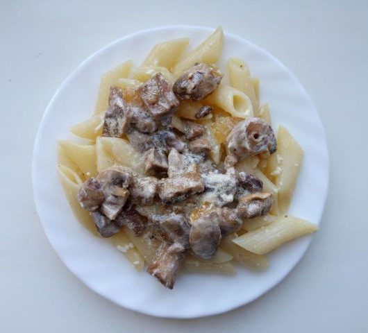 Итальянская паста с грибами шиитаке в сметанном соусе – пошаговый рецепт