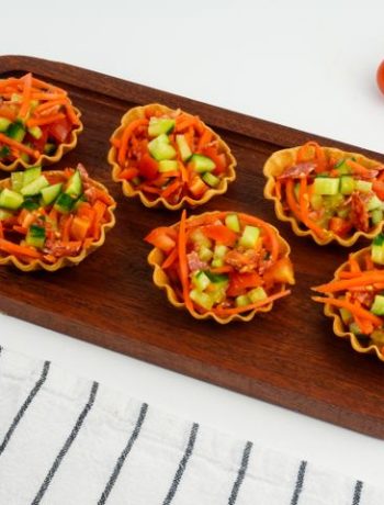 Тарталетки с корейской морковкой и салями – пошаговый рецепт